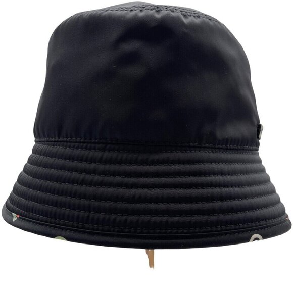 Authentic PRADA Bucket Hat Size:S IHC137 Black Nylon #36635444 - Picture 2 of 12